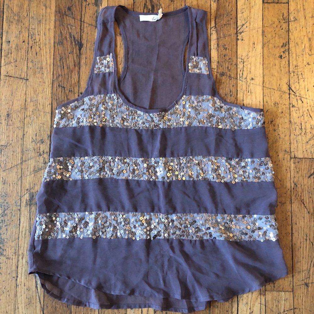 Understated sequin going out top!